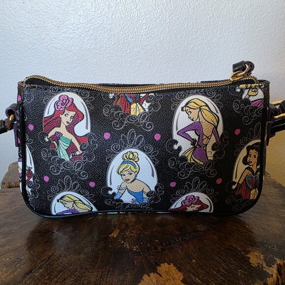 Dooney & Bourke Disney Parks Runaway Princess Crossbody Pouchette Bag Black NWOT - Picture 4 of 16